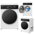 Lave-linge Bomann WA 7112 Hublot 10 kg 1400 rpm Classe A Blanc LED Inverter