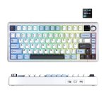 Teclado mecánico inalámbrico Aula F75 Max 75% con pantalla TFT, RGB, escritura silenciosa y distribución US