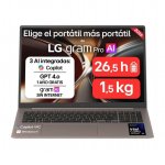 Portátil LG gram Pro 17Z90UB 17" Intel Core Ultra X9 388H 32GB 1TB SSD Arc B390 Windows 11