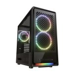 Boîtier PC COUGAR DUOAIR RGB Midi Tower ATX Verre Trempé Noir