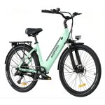 Velo electrique HillMiles MileCity 1 Vert 250W 26 pouces Autonomie 100 km