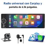 Autoradio JUNSUN 6,36 Pouces IPS HD CarPlay Android Auto Caméra