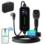 Cargador portátil para coche eléctrico Tipo 2 JUNSUN 3,5 kW 6 m