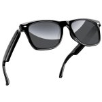 Blackview D1 Lunettes intelligentes Bluetooth Haut-parleurs Contrôle vocal UV Protection Noires