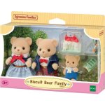 Muñeca Sylvanian Families Biscuit Bear Family Set 3 Figuras Articuladas