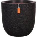 Macetero Redondo Capi Clay NL Negro 43 cm con Capa Aislante