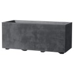 Jardiniere Rectangulaire Deroma Millennium Reserve d'eau 26 L Gris Charbon