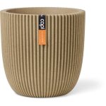 Cachepot Capi Europe Groove NL Bege Redondo Isolamento Resistente UV 43x41 cm