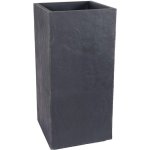 Jardinière EDA Volcania Carrée Anthracite 31 L Double Paroi Modulaire