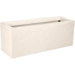 Jardinière rectangulaire EDA Volcania Up effet pierre beige 57 L