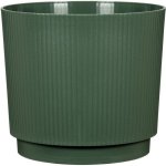 Macetero Cubremaceta Garden ID Lino Redondo Verde Oscuro 25 cm 7 L