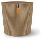 Vaso de Jardim Groove NL Jarron Cone Beige com Capa Isolante 45x41 cm