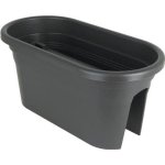 Jardiniere Venezia Artevasi Balcon 30x60x27 cm Gris Anthracite