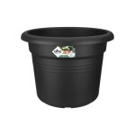 Jardinière Elho Green Basics Cylindrique 65 cm Noire 92 L Extérieur