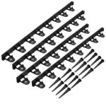 Bordura de Jardim Nature Reciclada Preta Set de 4 segmentos 100x4,5 cm