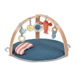 Tapete de jogo Ingenuity Cozy Spot com arco de madeira desmontavel e 5 brinquedos