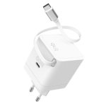 Carregador TnB CHGAN65RTC GaN 65W 2 USB-C e USB-A Branco