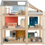 Maison de poupée SMALL FOOT Nature Bois 3 étages 67 cm