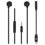 Auriculares TnB Sweet com fio USB-C para chamadas e música, preto