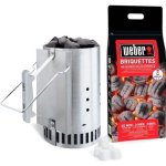 Camino d'accensione Weber Rapidfire con Briquettes e Cubi Accendifuoco