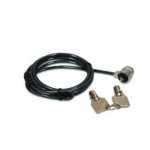 Cable antivol Port Connect 901210 Clef ronde 1,8 m Noir
