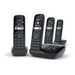 Telephone fixe Gigaset AS690A Quattro Black DECT