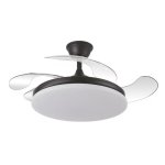 Ventoinha de Teto com Luz Yatek Kala 59W 6 Velocidades 107cm Pás Retráteis Comando Motor Silencioso