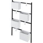 Soporte para plantas LEVIRA Ravi 87 cm Negro y Blanco