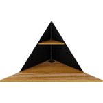Scrivania ad angolo a parete Levira 110x55 cm nero Noce Troia