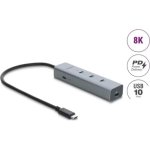 Hub USB-C Delock 5 Puertos 10 Gbit/s 8K 100 W