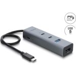 Hub USB Delock 64378 4 Ports USB-A/USB-C 5 Gbit/s 100 W