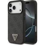Funda para móvil Guess 4G Triangle Strass MagSafe negra para iPhone 17 Pro y 18 Pro