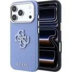 Funda para móvil Guess Grained & Big Resin Logo azul para iPhone 17 Pro y 18 Pro