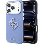 Guess Backcover Handyhülle aus Leder Blau für iPhone 17 Pro Max und 18 Pro Max