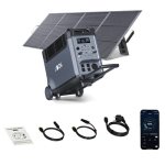 Estación de energía ABOK Ark3600 3840Wh 5 AC, 6 USB LiFePO4 + panel 200W