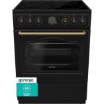 Cuisinière électrique Gorenje GECS6B70CLB 4 zones ceramiques 71 L