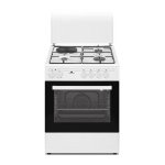 Cuisinière mixte Continental Edison Cecm60fcw 3 feux gaz 1 plaque électrique