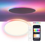 Plafón Ksix Levora Glow CCT+RGBIC Ø42 cm 3.700 lúmenes 30 W Ultrafino Tuya