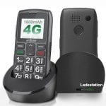 Artfone C1+ 4G 2.8" Touch Clavier Gros Bouton SOS Noir