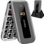 Artfone F30 4G 2,4" Bouton SOS Gris pour Seniors