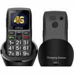 Artfone C1+ 4G 2.8" Grandes touches Bouton SOS Noir