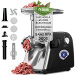 Hachoir a viande Turbotronic TT-MG20 550 W 2000 W max 3 plaques