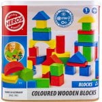 Hero Bloques de Madera Multicolor Set Infantil 100 piezas