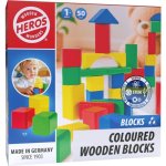 HERSOL Conjunto De Blocos De Construção De Madeira Heros 50 Peças