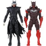 Figuras Batman Who Laughs + Batman Rojo + Cómic + Display Dark Knights Metal 8 Cms