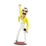 Figurine Freddie Mercury Artisanale Résine 20 cm Costume Jaune