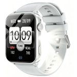Blackview Smartwatch Bluetooth 1,91'' Silber Kunststoffgehäuse Silikonarmband