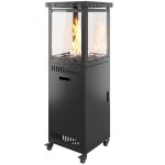 Estufa de Exterior a Gás Outsunny 13 kW com Regulação Contínua e Rodas