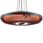 Aquecedor Infravermelhos Suspenso Outsunny 2000W com Luz LED