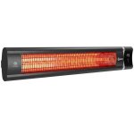 Aquecedor de Parede Outsunny 3000W IP65 9 Níveis Preto